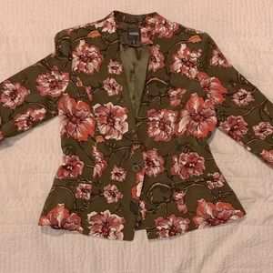 XOXO Dark Green Floral Blazer